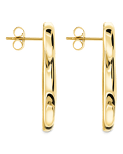 Load image into Gallery viewer, Monet Molten Metal Bar Stud Earrings
