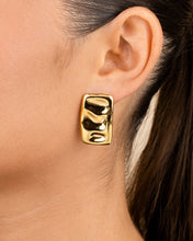 Load image into Gallery viewer, Monet Molten Metal Bar Stud Earrings
