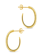 Load image into Gallery viewer, Lorna CZ &amp; Opal Studded Hoop Earrings
