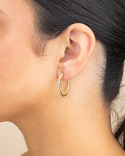 Load image into Gallery viewer, Lorna CZ &amp; Opal Studded Hoop Earrings
