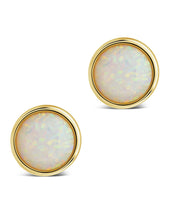 Load image into Gallery viewer, Paxe Opal Circle Stud Earrings
