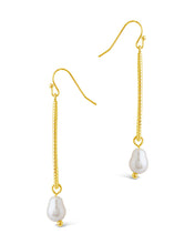 Load image into Gallery viewer, Elyse Pearl &amp; Oval Drop Dangle Earrings
