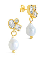Load image into Gallery viewer, Penny CZ &amp; Pearl Cluster Studs
