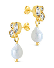 Load image into Gallery viewer, Penny CZ &amp; Pearl Cluster Studs
