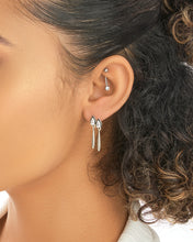 Load image into Gallery viewer, Nyx CZ &amp; Enamel Dangle Earrings

