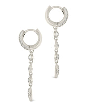 Load image into Gallery viewer, Malin CZ Drop Hoop Earrings
