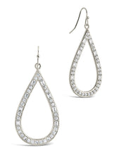 Load image into Gallery viewer, Evangeline CZ Teardrop Hoop Earrings

