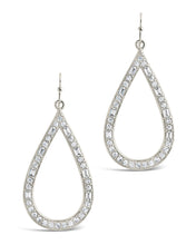 Load image into Gallery viewer, Evangeline CZ Teardrop Hoop Earrings
