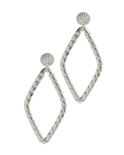Load image into Gallery viewer, Geometric CZ Diamond Drop Stud Earrings
