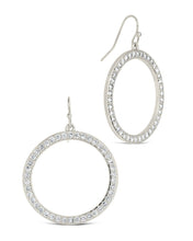 Load image into Gallery viewer, Della CZ Circle Dangle Earrings
