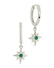 Load image into Gallery viewer, Demi CZ Burst Charm Hoop Earrings
