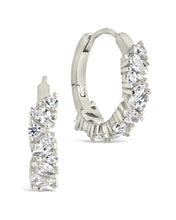 Load image into Gallery viewer, Georgia CZ Micro Hoop Earrings
