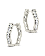 Load image into Gallery viewer, Dani CZ Geometric Micro Hoop Earrings
