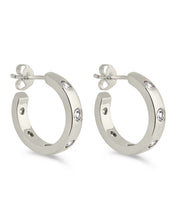 Load image into Gallery viewer, Molly CZ Studded Micro Hoops

