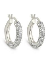 Load image into Gallery viewer, Cordelia CZ Studded Hoop Earrings
