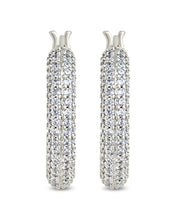 Load image into Gallery viewer, Cordelia CZ Studded Hoop Earrings
