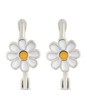 Load image into Gallery viewer, Stella Flower Micro Hoop Earrings
