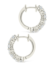 Load image into Gallery viewer, Carina Pear Cut CZ Hoops
