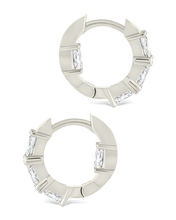 Load image into Gallery viewer, Cosima Baguette CZ Hoops
