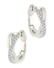 Load image into Gallery viewer, Juliana CZ Hoop Earrings
