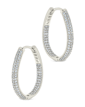 Load image into Gallery viewer, Melba Pave CZ Hoops
