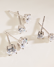 Load image into Gallery viewer, Sterling Silver CZ Stud Earring Set
