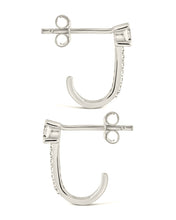 Load image into Gallery viewer, Sterling Silver CZ Suspender Stud Earrings
