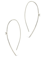 Load image into Gallery viewer, Sterling Silver CZ Studded Threader Earrings
