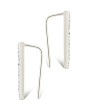 Load image into Gallery viewer, Sterling Silver Janine CZ Geometric Crawler Earrings
