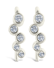 Load image into Gallery viewer, Sterling Silver Talia CZ Bezel Crawler Earrings
