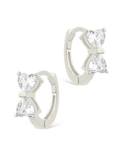 Load image into Gallery viewer, Sterling Silver Ravenna CZ Micro Hoop Earrings
