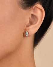 Load image into Gallery viewer, Sterling Silver Marquise Cut Bezel Set Stud Earrings
