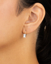 Load image into Gallery viewer, Sterling Silver Emerald Cut French Clip Earrings
