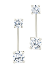 Load image into Gallery viewer, Sterling Silver Brilliant Cut Duo Jackets
