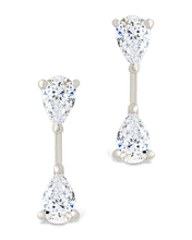 Load image into Gallery viewer, Sterling Silver Pear Cut Duo Jackets
