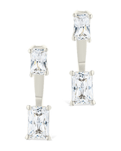 Load image into Gallery viewer, Sterling Silver Emerald Cut Duo Jackets

