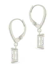 Load image into Gallery viewer, Sterling Silver Allegra Marquise Cut CZ French Clip Earrings
