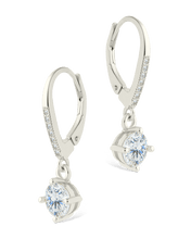 Load image into Gallery viewer, Sterling Silver Matilda Brilliant Cut CZ French Clip Earrings
