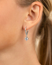 Load image into Gallery viewer, Sterling Silver Matilda Brilliant Cut CZ French Clip Earrings
