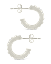 Load image into Gallery viewer, Sterling Silver Eleri CZ Tube Hoops
