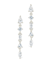 Load image into Gallery viewer, Sterling Silver Jacinda CZ Dangle Earrings
