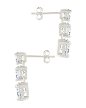 Load image into Gallery viewer, Sterling Silver Opaline Brilliant Cut CZ Studs
