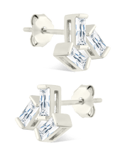 Load image into Gallery viewer, Sterling Silver Macy CZ Studs
