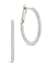 Load image into Gallery viewer, Sterling Silver Lilia CZ Infinity Hoops
