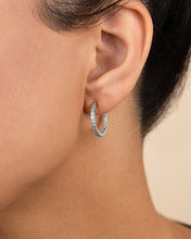 Load image into Gallery viewer, Sterling Silver Lilia CZ Infinity Hoops
