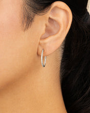 Load image into Gallery viewer, Sterling Silver Lilia CZ Infinity Hoops
