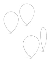 Load image into Gallery viewer, Delicate Threader Hoop Earrings Set of 2
