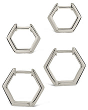 Load image into Gallery viewer, Emmy Geometric Hoop Earring Set of 2
