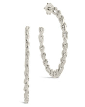 Load image into Gallery viewer, Rylan Flat Chain Hoop Earrings
