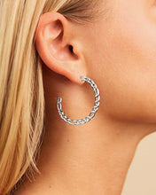 Load image into Gallery viewer, Rylan Flat Chain Hoop Earrings

